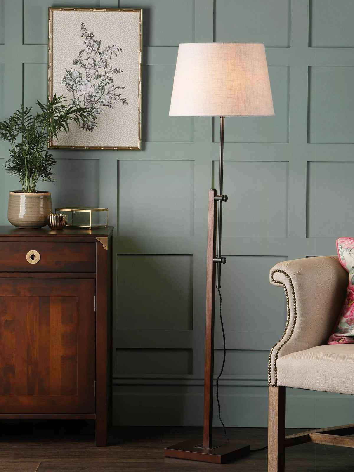 Laura Ashley Burdale floor lamp base antique brass - British product