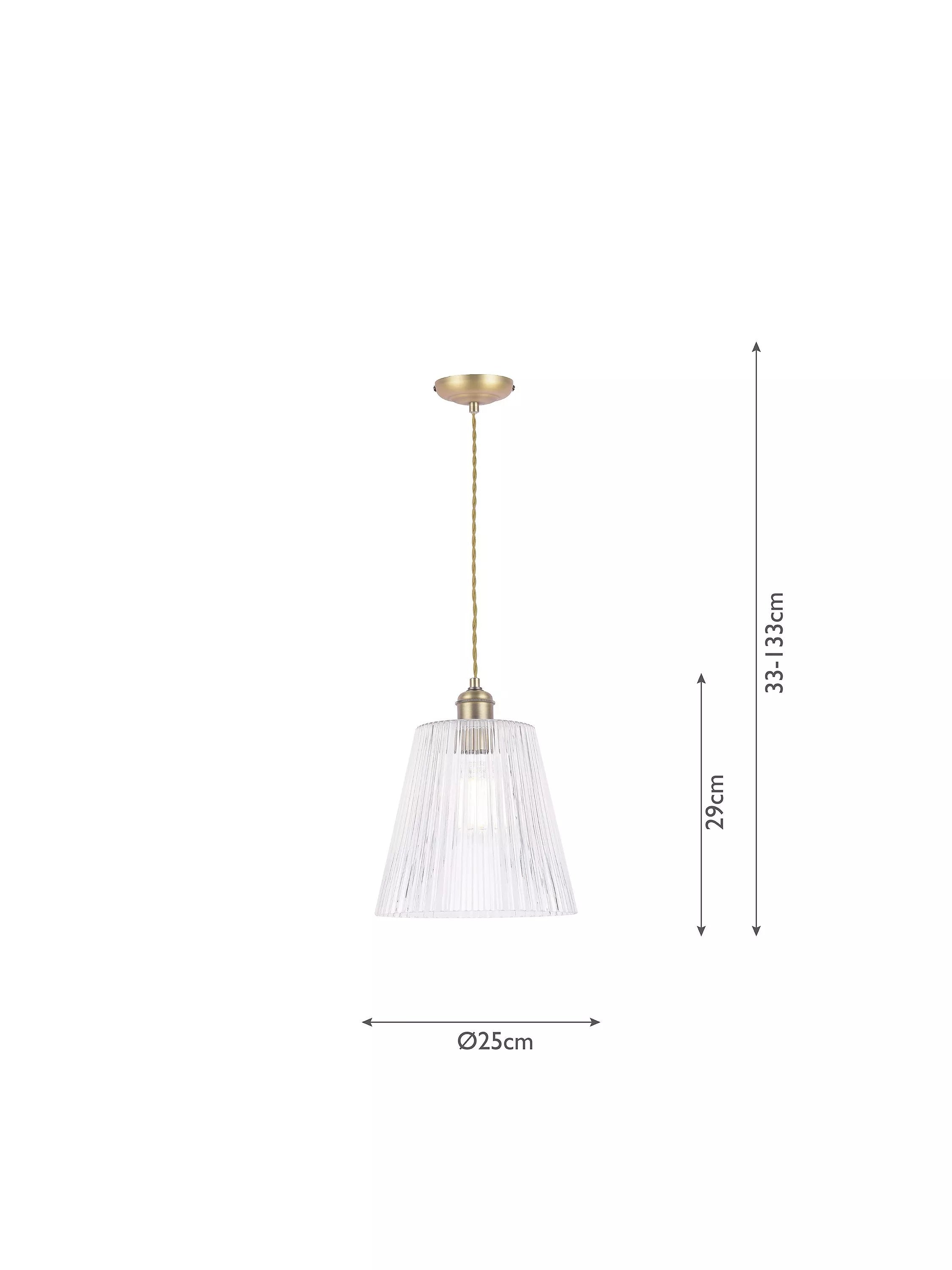 Laura Ashley Callaghan pendant ceiling light antique brass (British brand)