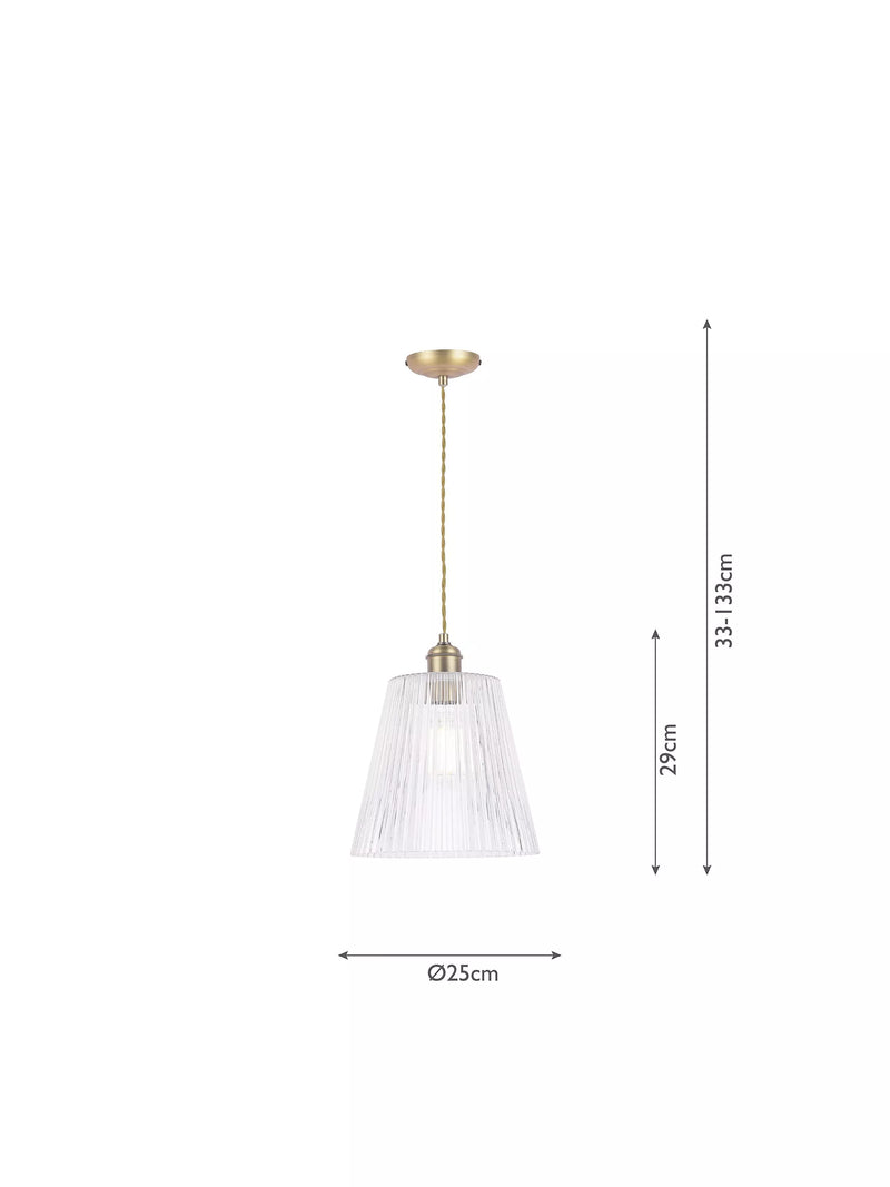 Laura Ashley Callaghan pendant ceiling light antique brass (British brand)