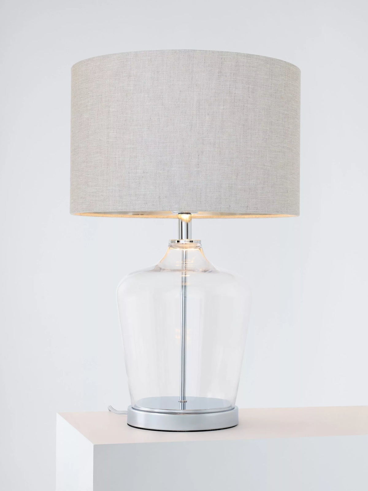 Laura Ashley Ockley touch table lamp polished chrome - British product