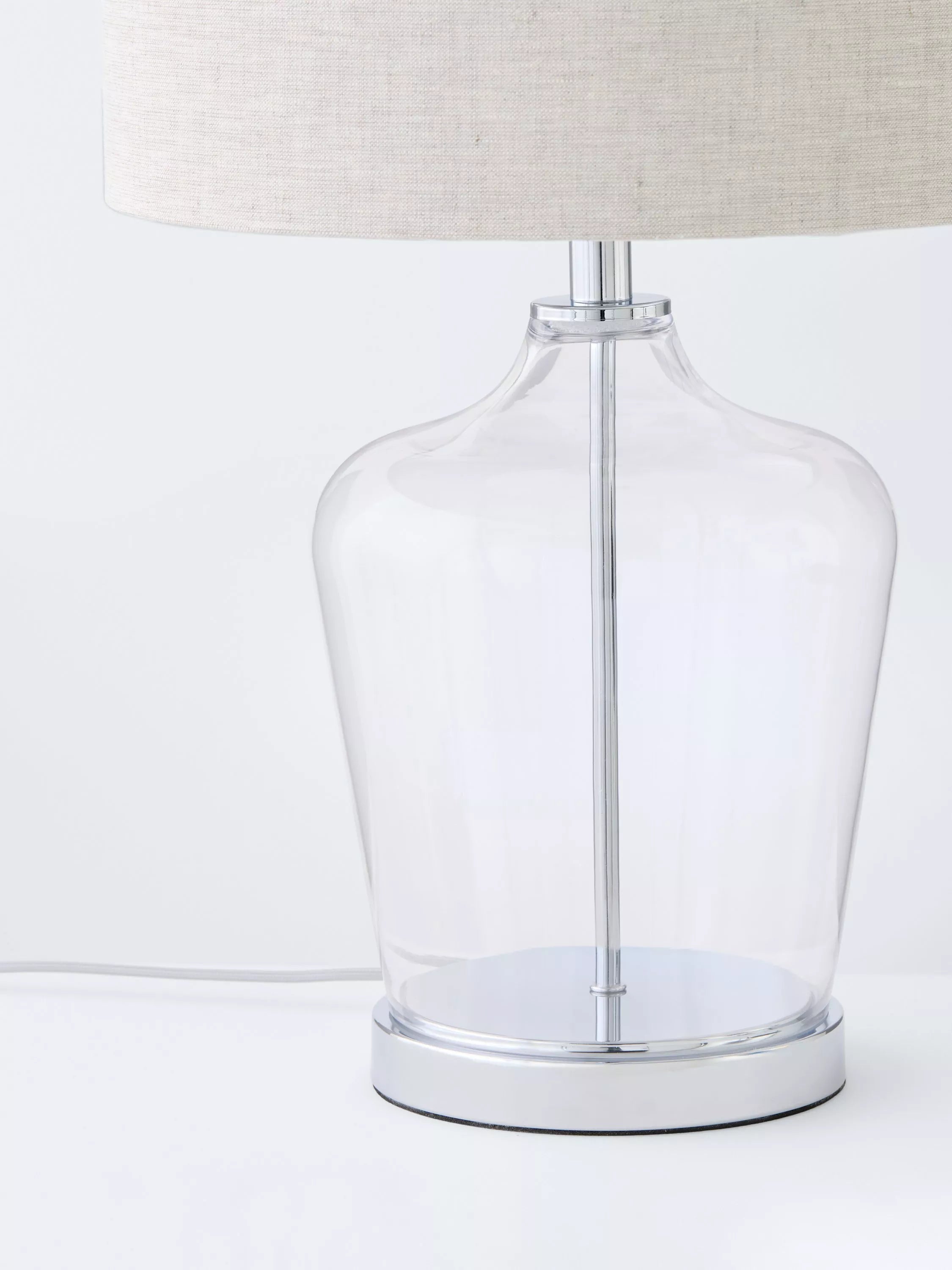 Laura Ashley Ockley touch table lamp polished chrome - British product
