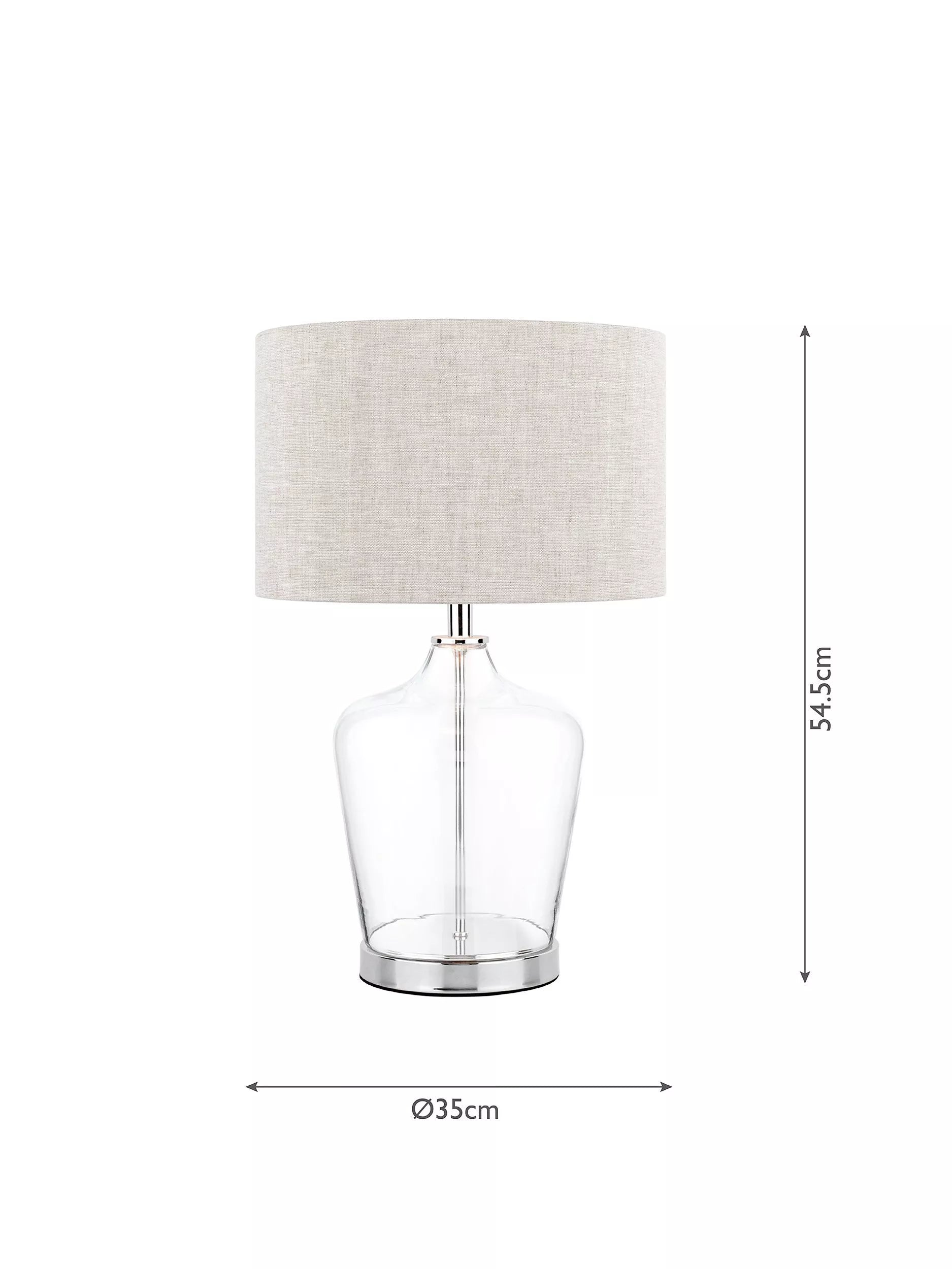 Laura Ashley Ockley touch table lamp polished chrome - British product