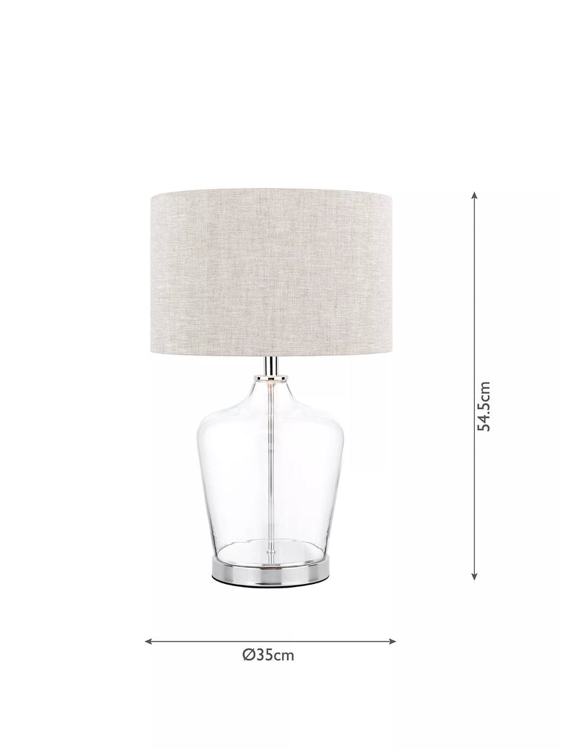 Laura Ashley Ockley touch table lamp polished chrome - British product