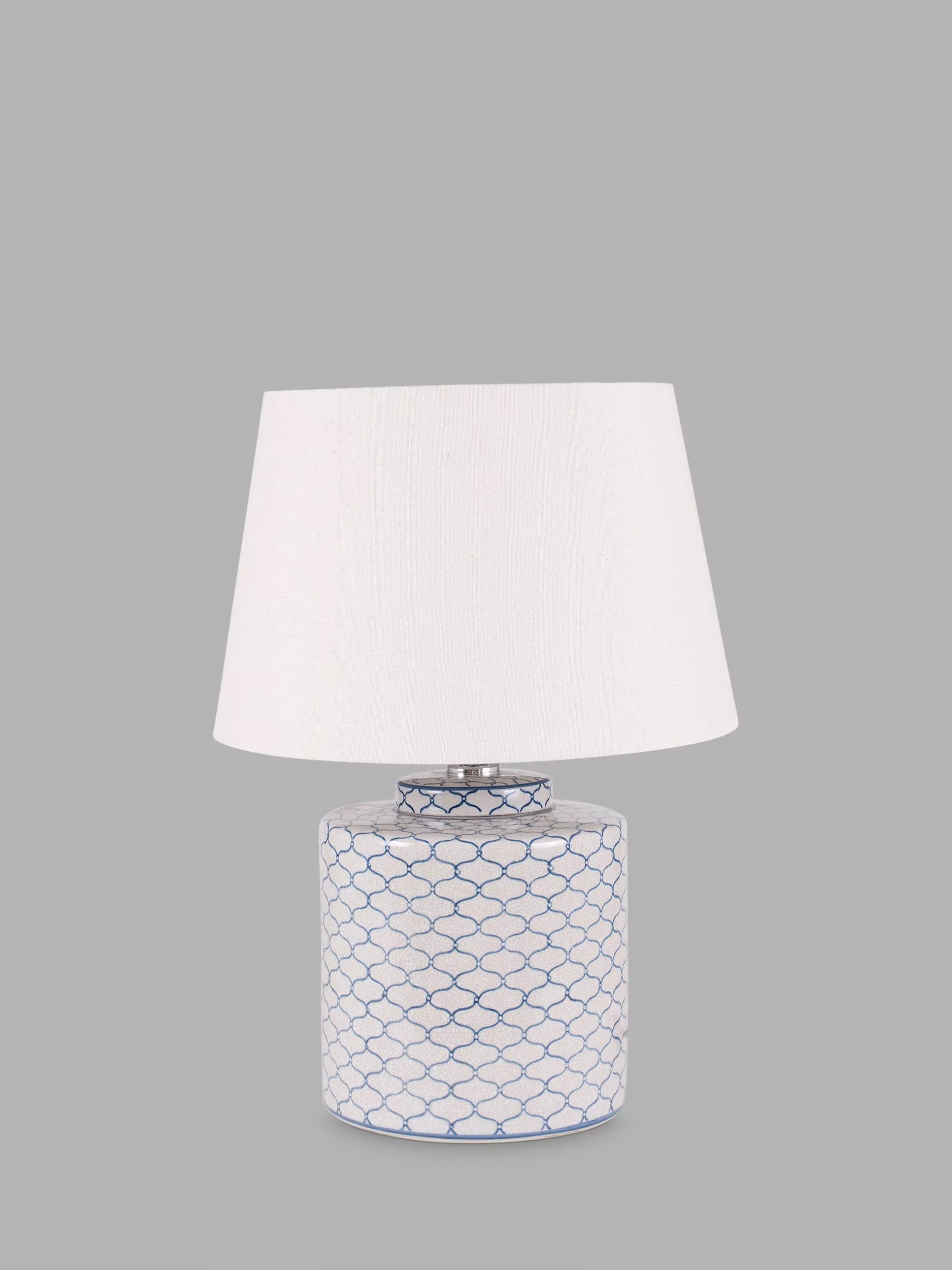 Pacific Demetri glazed ceramic table lamp, grey (British brand)