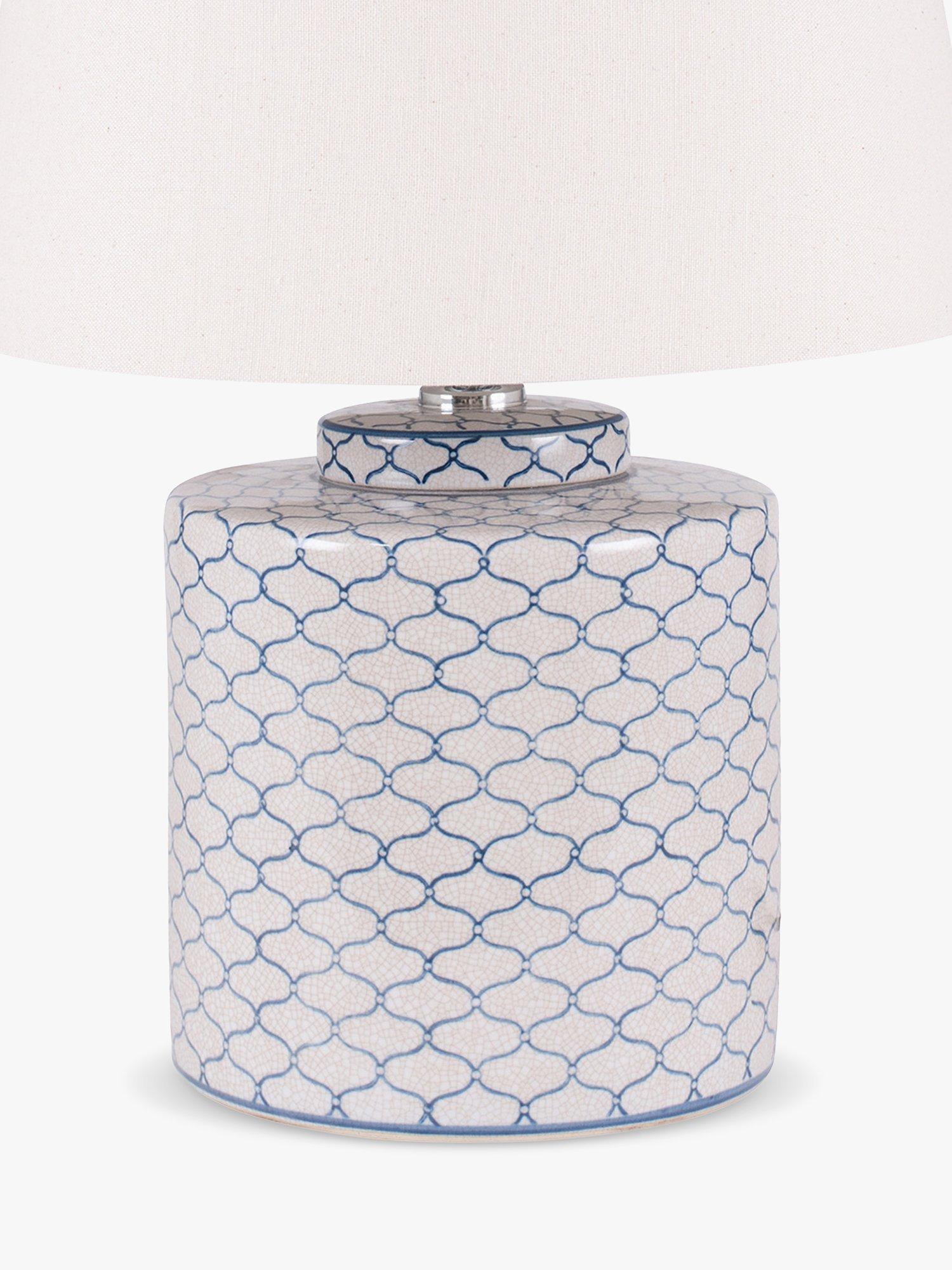 Pacific Demetri glazed ceramic table lamp, grey (British brand)