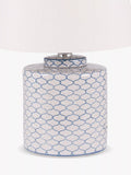 Pacific Demetri glazed ceramic table lamp, grey (British brand)