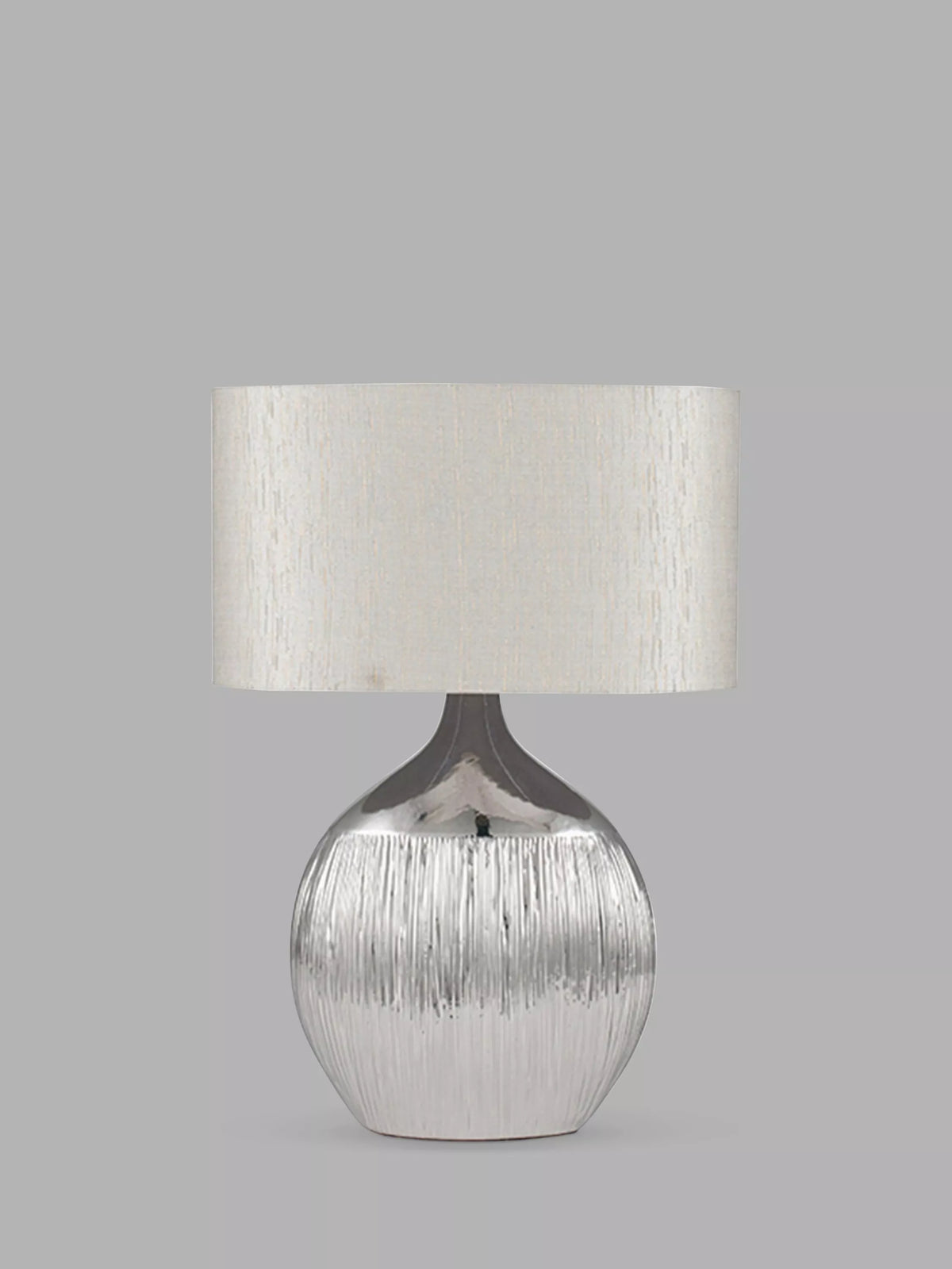 Pacific Gemini silver textured table lamp - British product