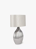 Pacific Gemini silver textured table lamp - British product