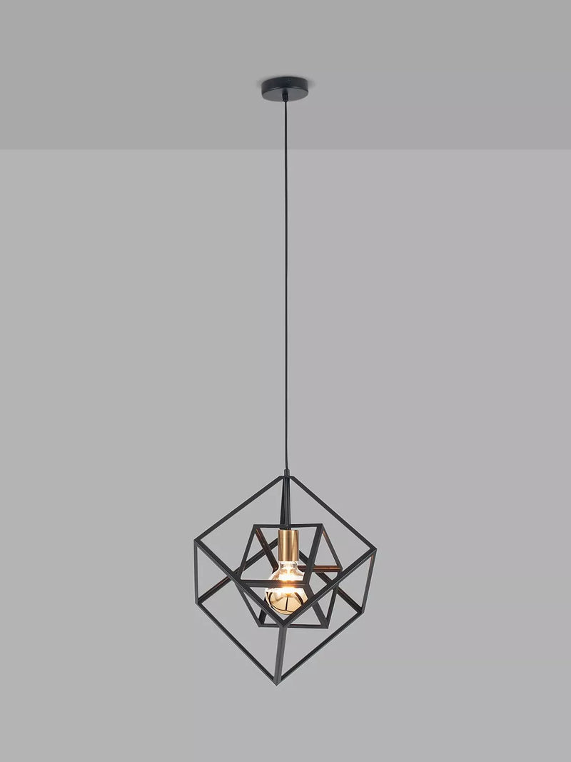 Pacific Alessio pendant ceiling light black matte, imported from the UK