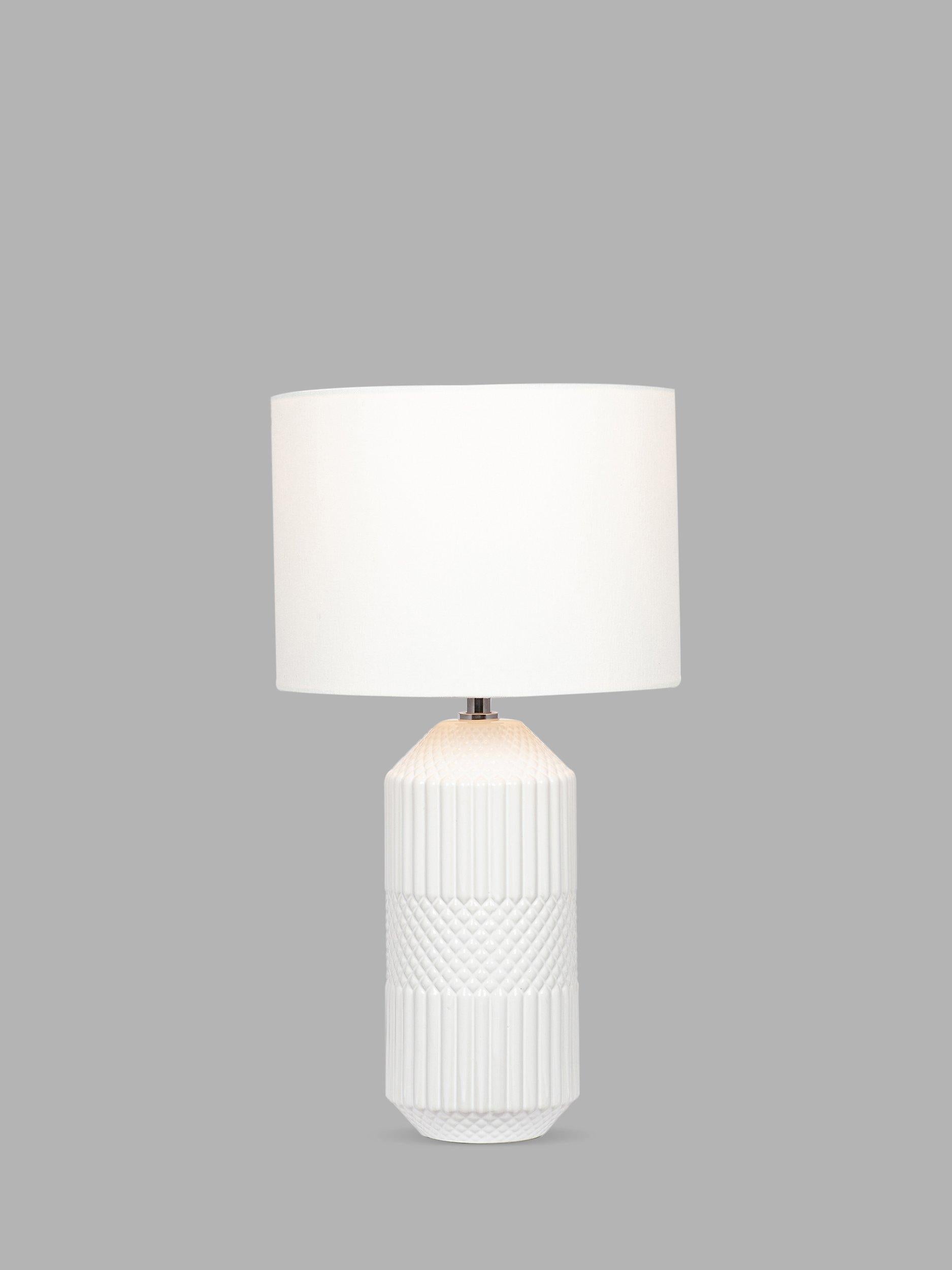 Pacific Meribel glazed table lamp white 46cm (British brand)