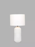 Pacific Meribel glazed table lamp white 46cm (British brand)
