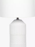 Pacific Meribel glazed table lamp white 46cm (British brand)
