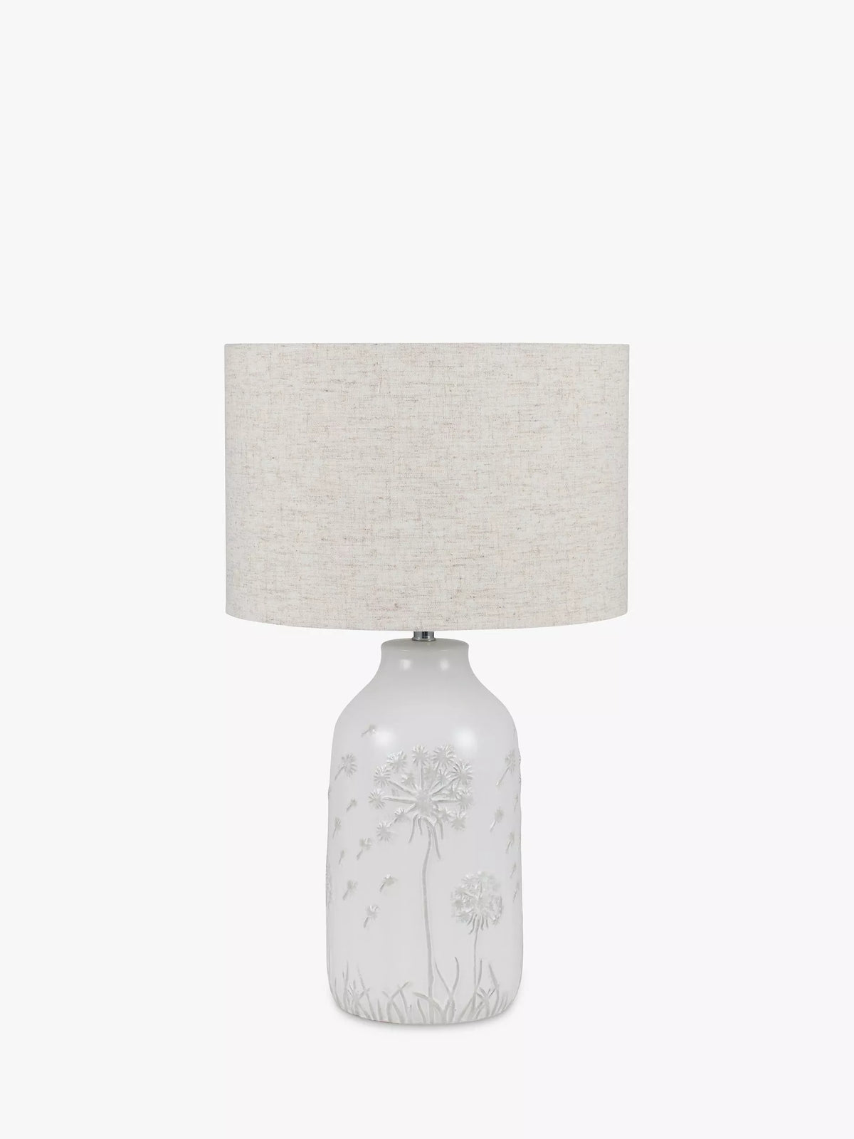 Pacific Flora freestanding ceramic table lamp white - British product