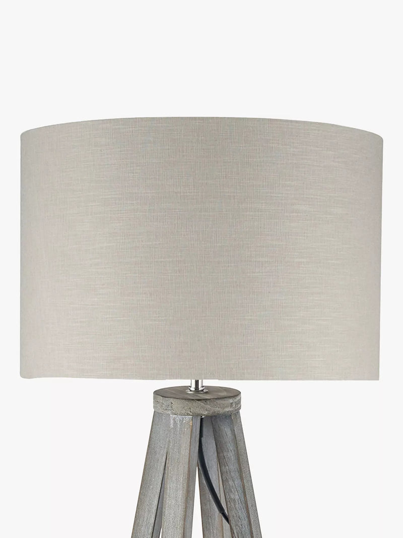 Pacific wooden table lamp grey Whitby, imported from the UK