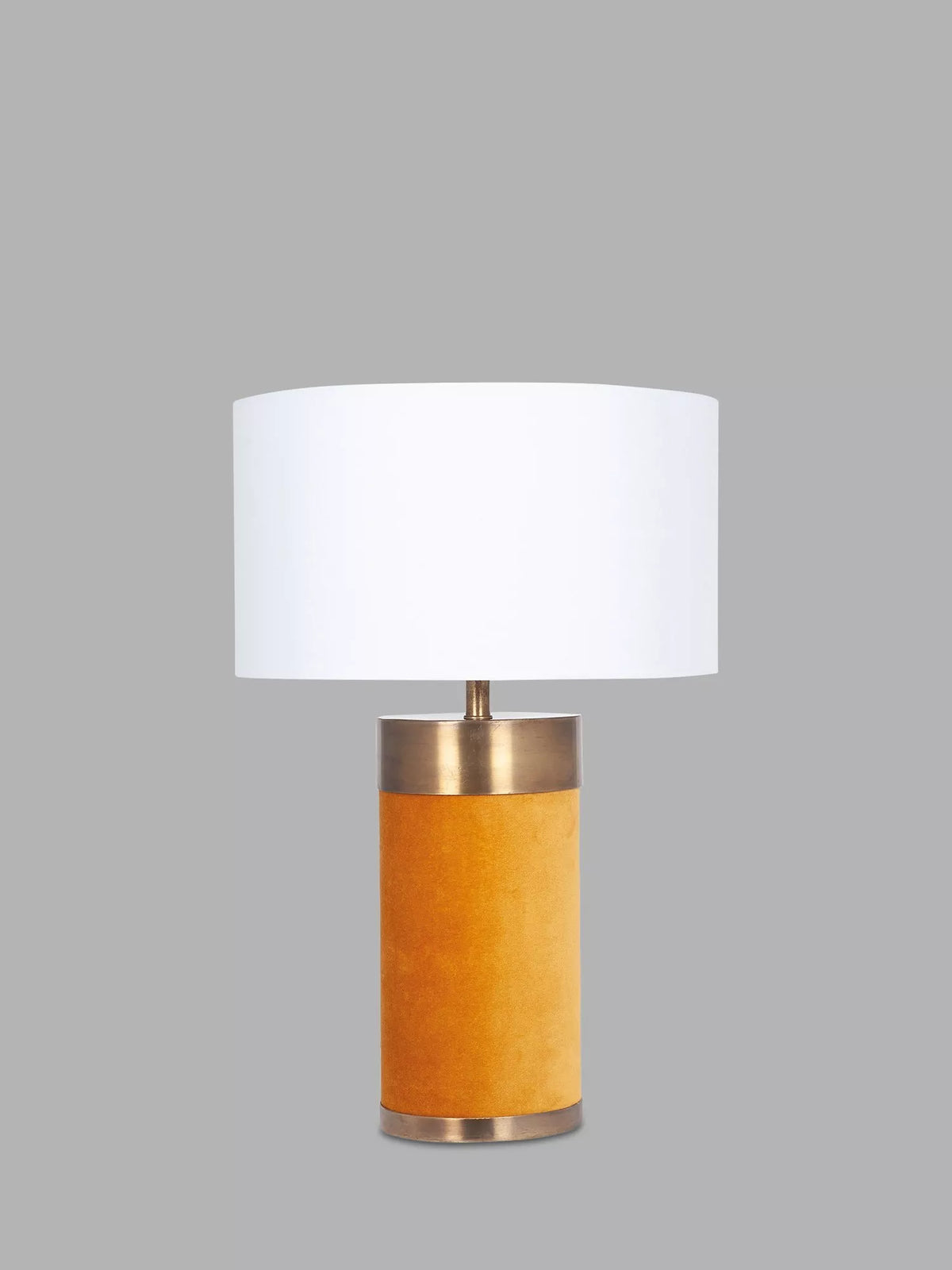 Pacific Dempsey metallic table lamp mustard velvet H46cm, UK version