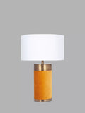 Pacific Dempsey metallic table lamp mustard velvet H46cm, UK version
