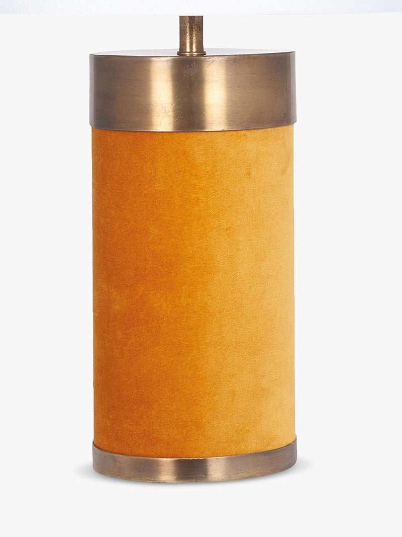 Pacific Dempsey metallic table lamp mustard velvet H46cm, UK version