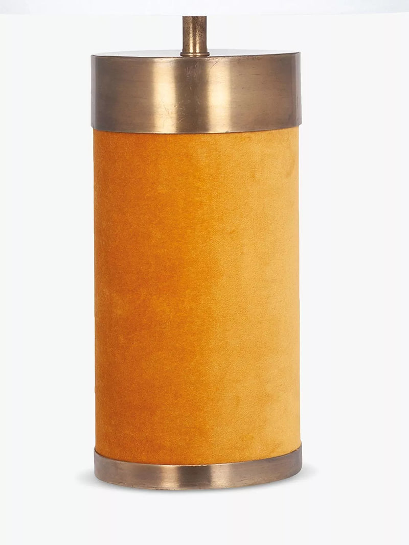 Pacific Dempsey metallic table lamp mustard velvet H46cm, UK version