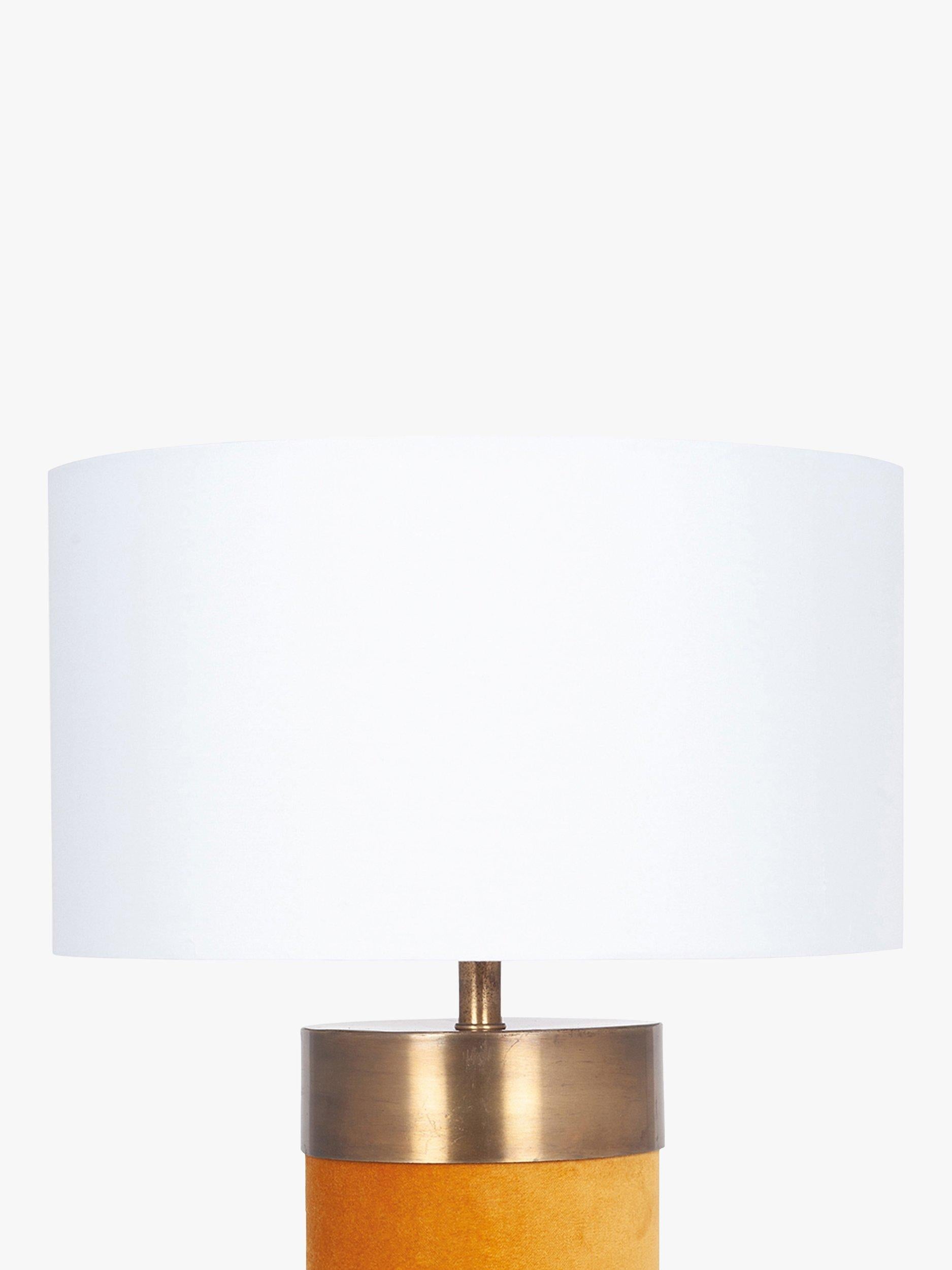 Pacific Dempsey metallic table lamp mustard velvet H46cm, UK version