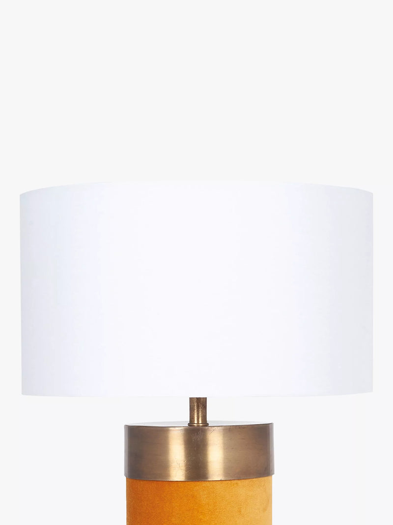 Pacific Dempsey metallic table lamp mustard velvet H46cm, UK version