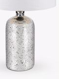 Pacific Ophelia silver glass table lamp with shade (British brand)