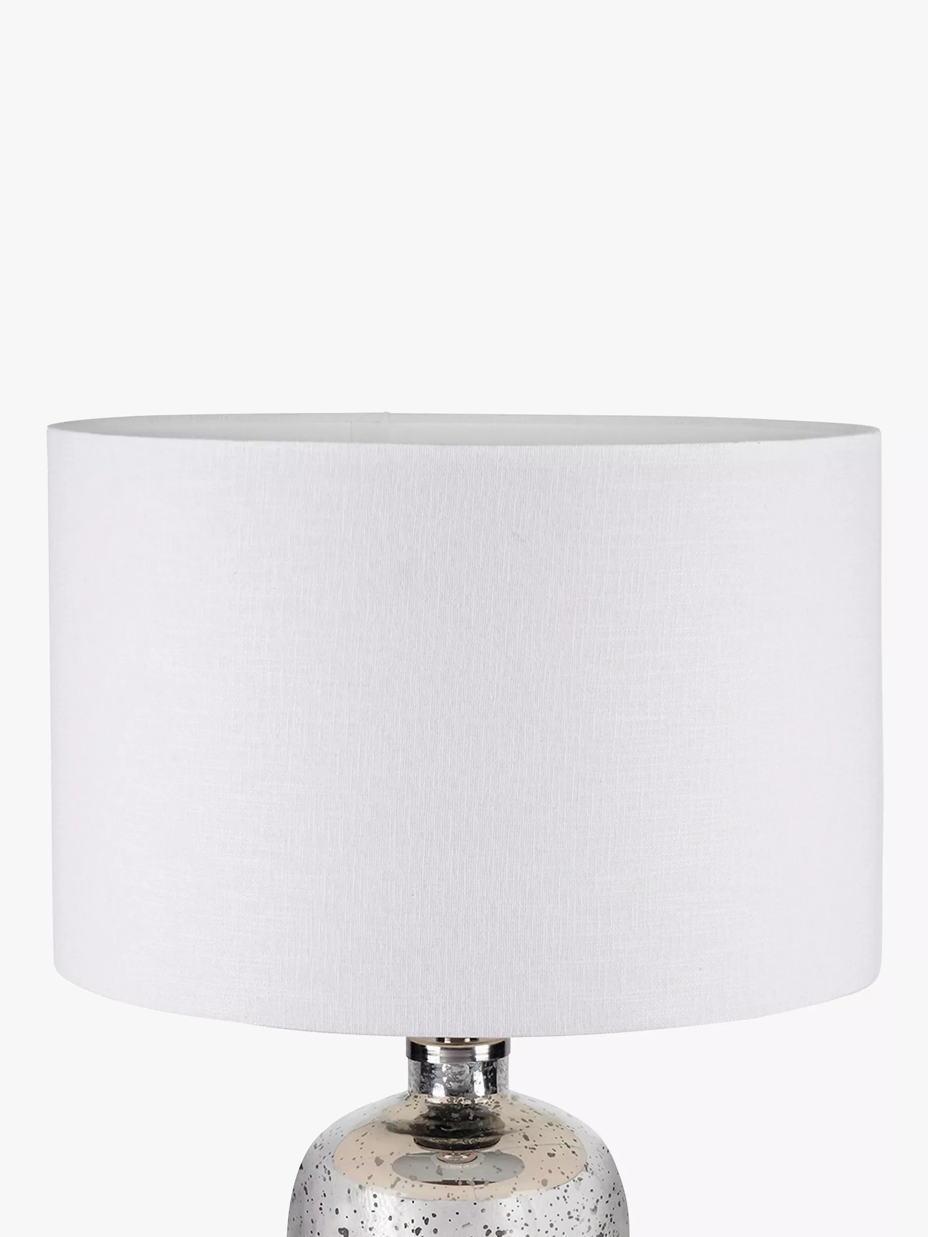 Pacific Ophelia silver glass table lamp with shade (British brand)