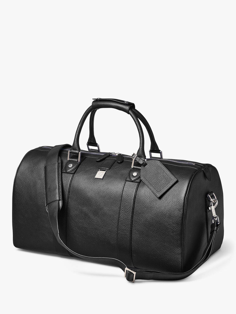 Aspinal of London Boston leather holdall bag pebble grain - British product