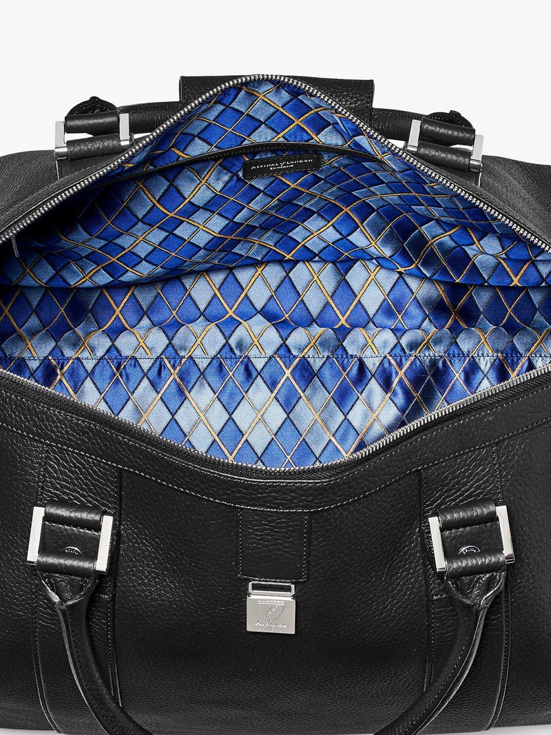 Aspinal of London Boston leather holdall bag pebble grain - British product