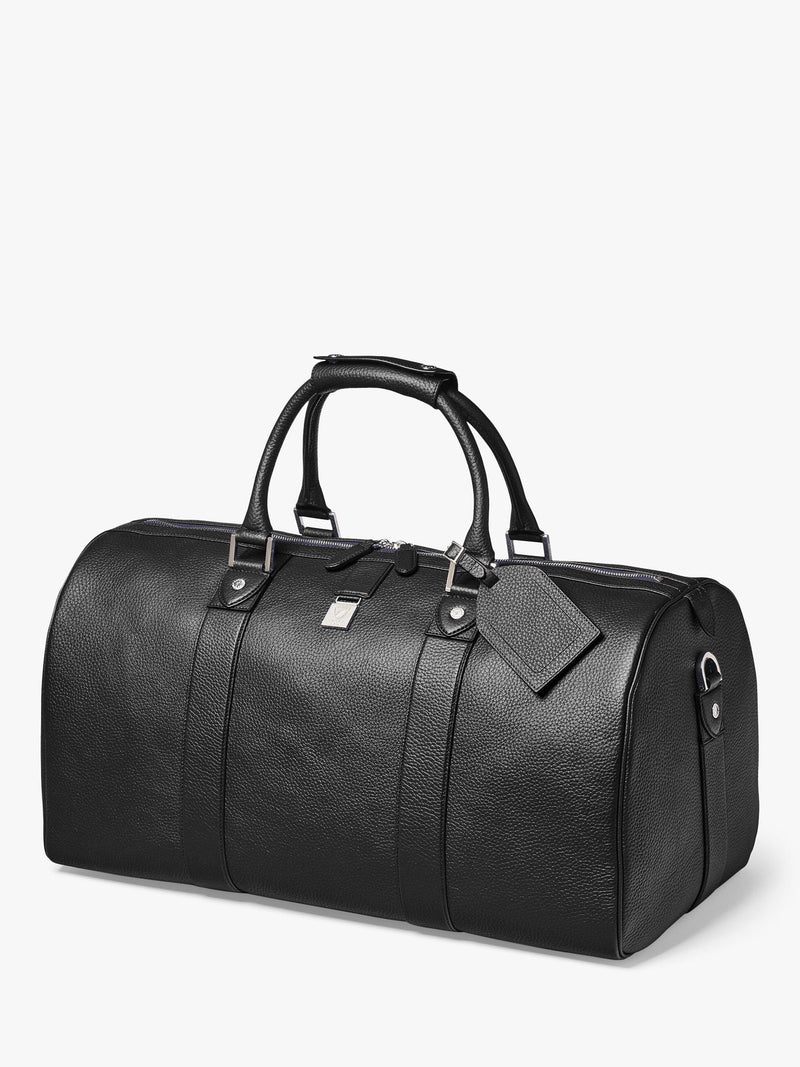 Aspinal of London Boston leather holdall bag pebble grain - British product
