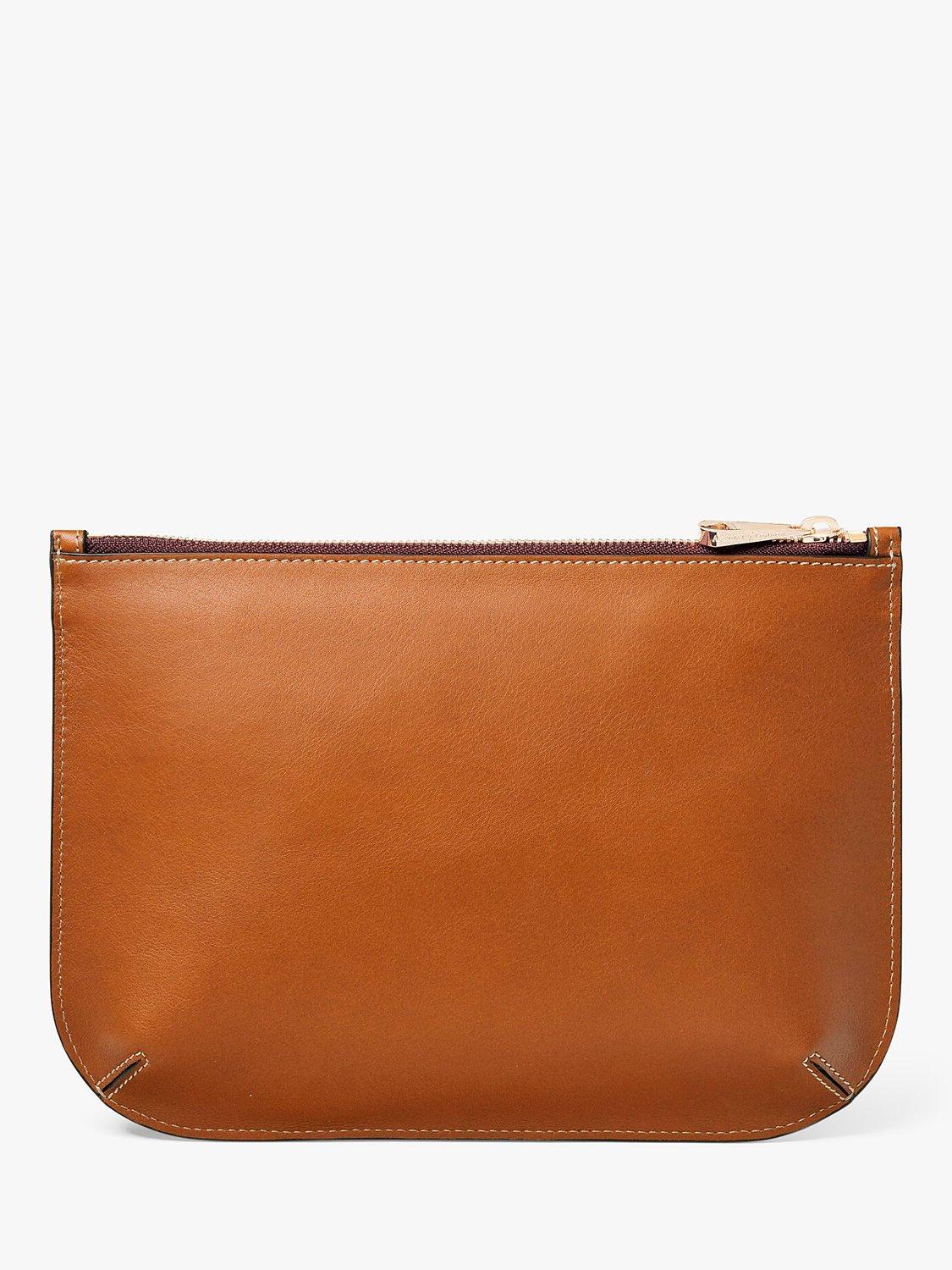 Aspinal of London large smooth leather pouch - British product