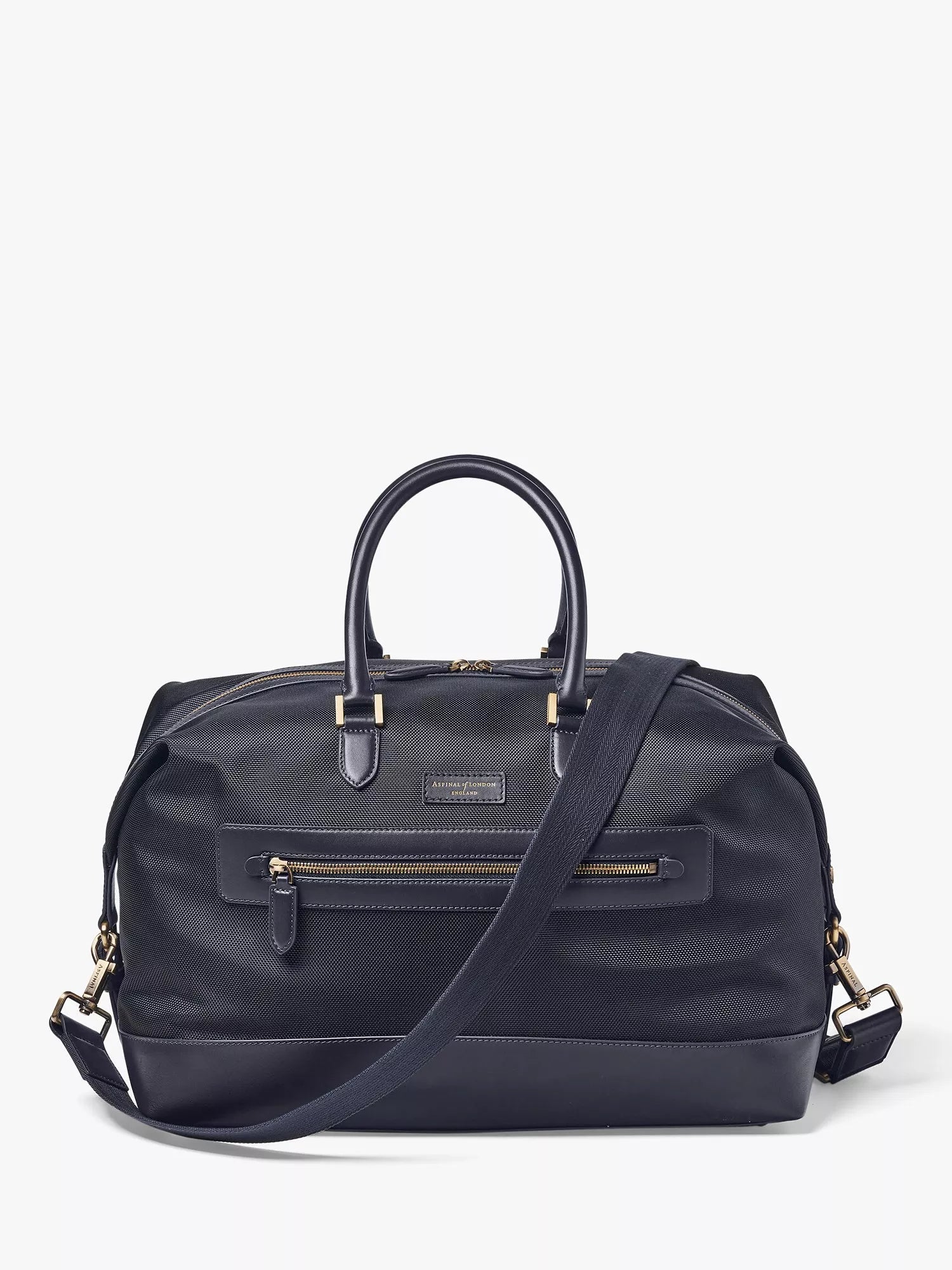 Aspinal of London nylon gym bag navy (British brand)