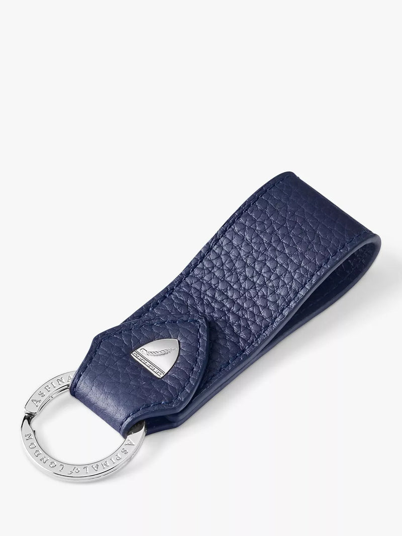 Aspinal of London Small Pebble Leather Loop Keyring