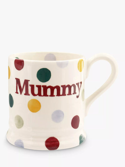 John Lewis Emma Bridgewater 'Mummy' Polka Dot Half Pint Mug, 300ml- Buy online at McGrocer