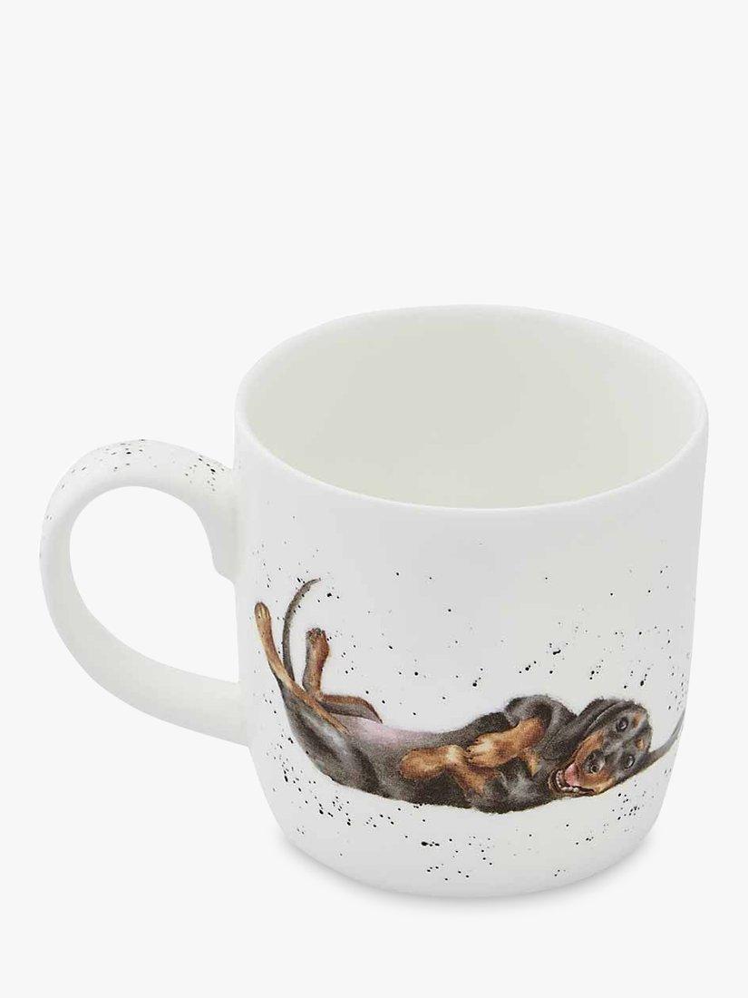 Wrendale Designs That Friday Feeling Dachshund fine bone china mug 310ml - British product