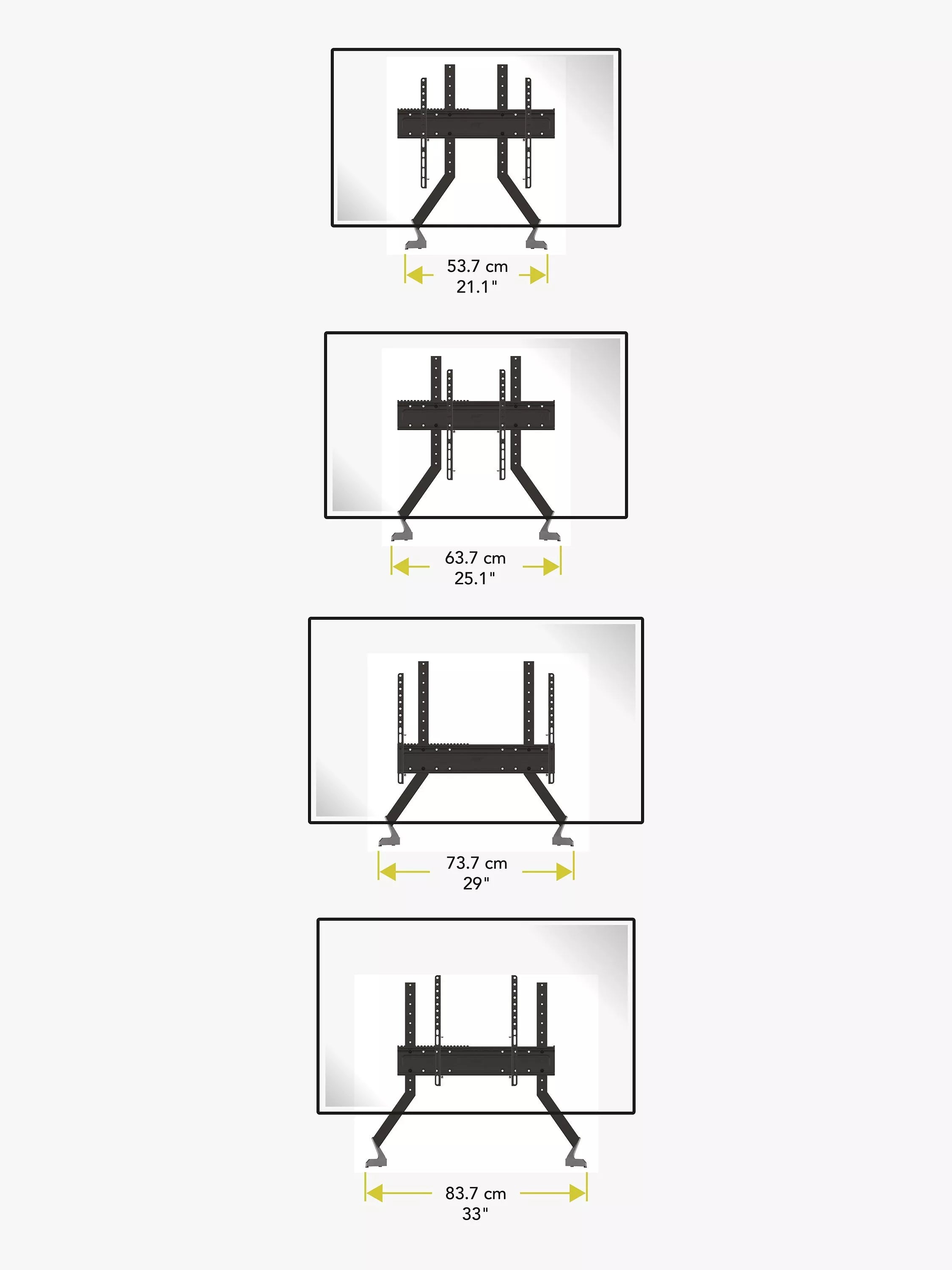 AVF QB600S TV stand for large TVs 55-100 inches (British brand)