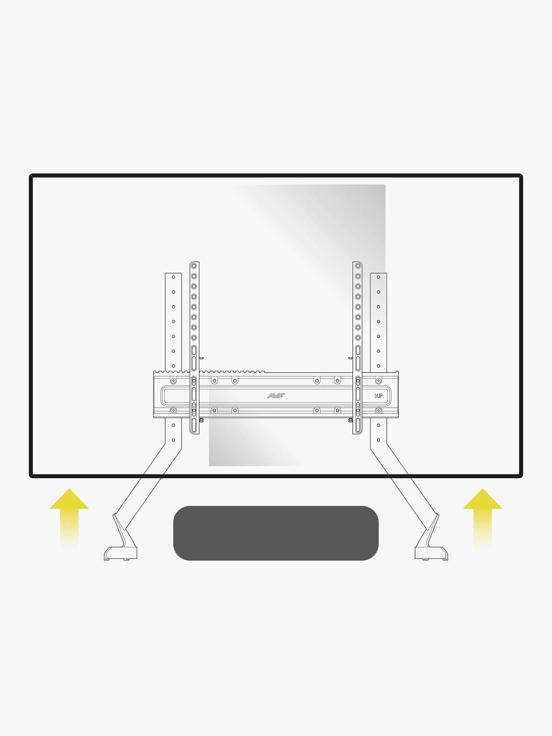 AVF QB600S TV stand for large TVs 55-100 inches (British brand)