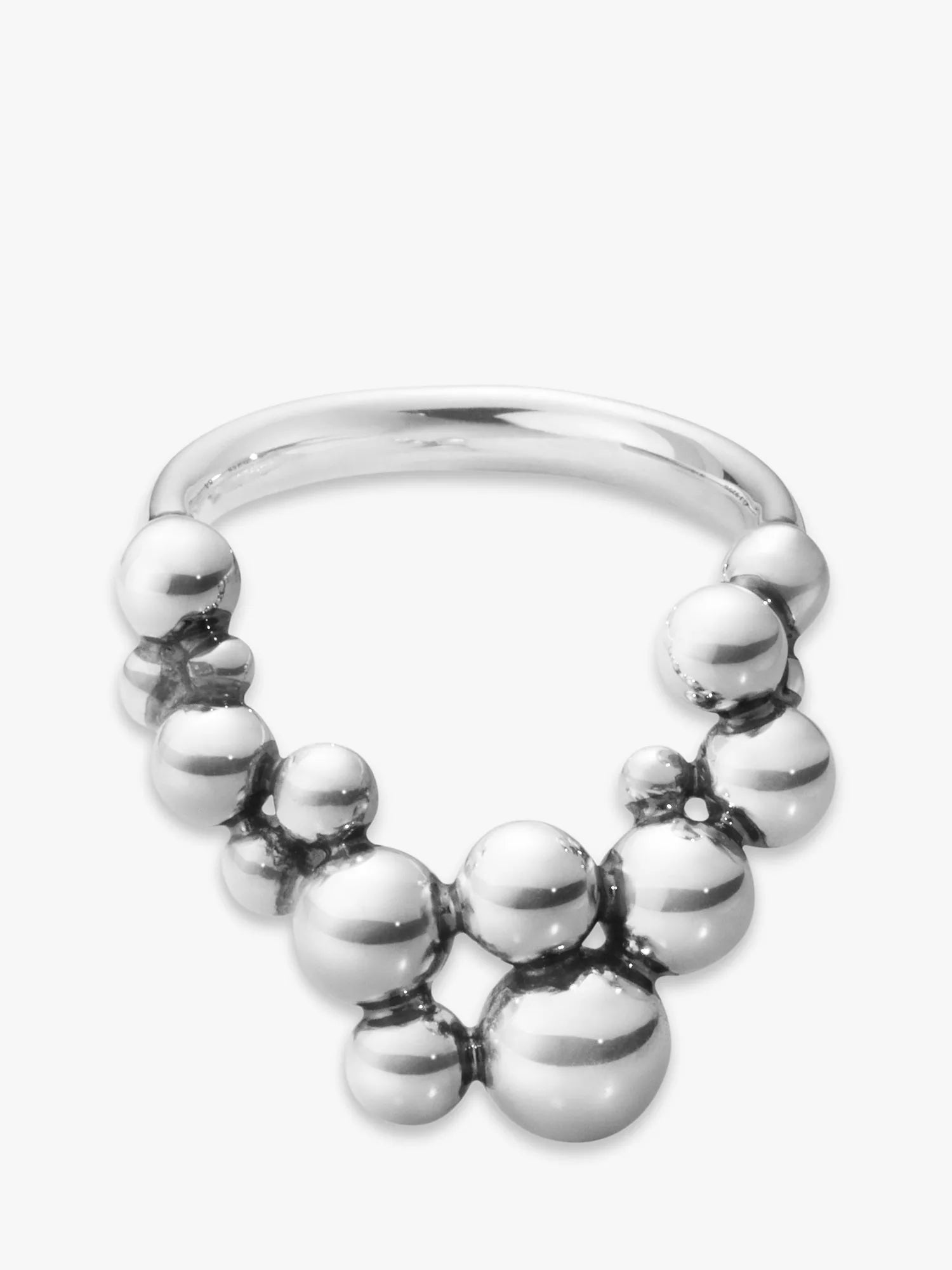 Georg Jensen sterling silver Art Nouveau grape motif ring, imported from the UK