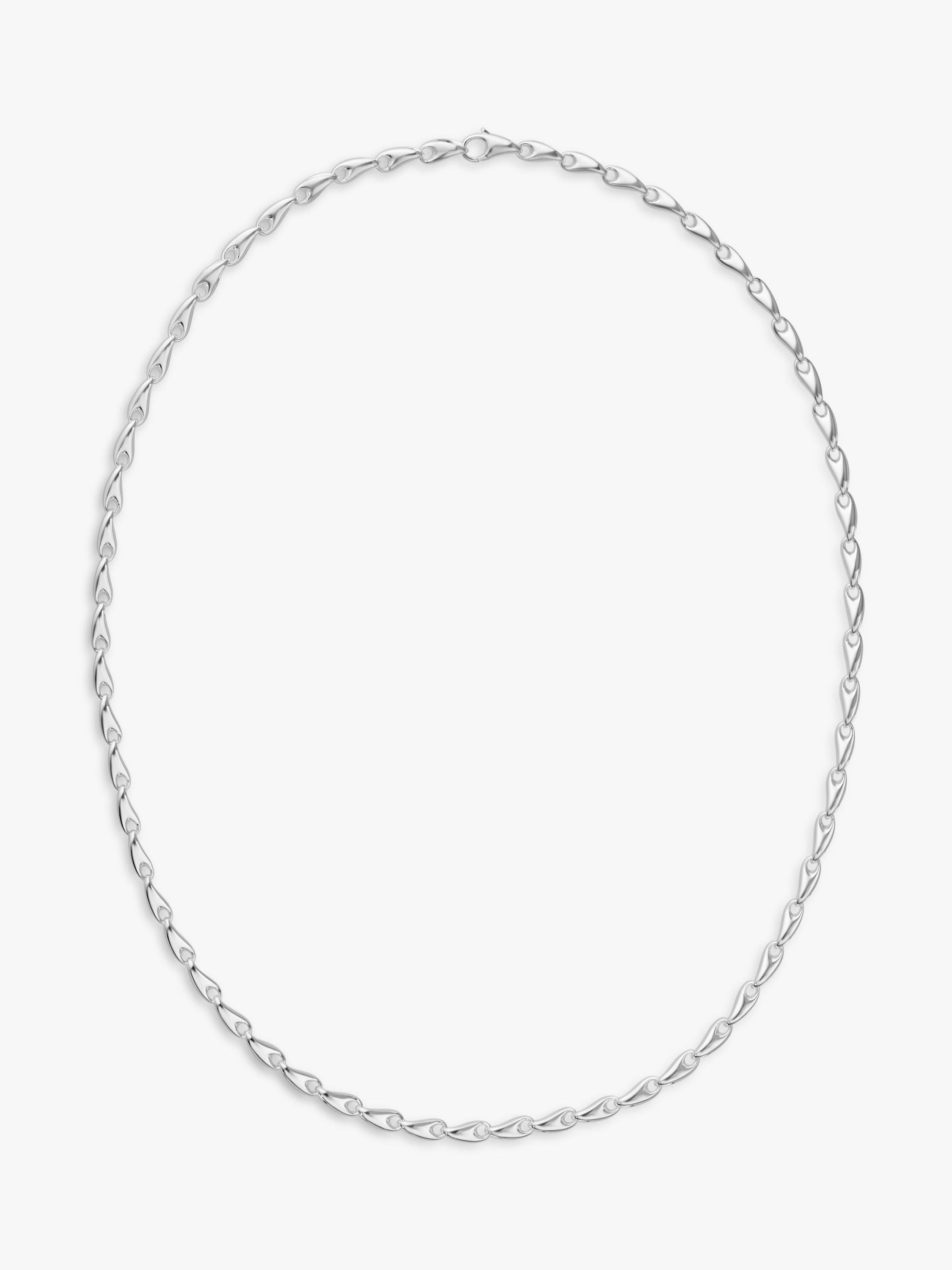 Georg Jensen organic links chain necklace silver - British product