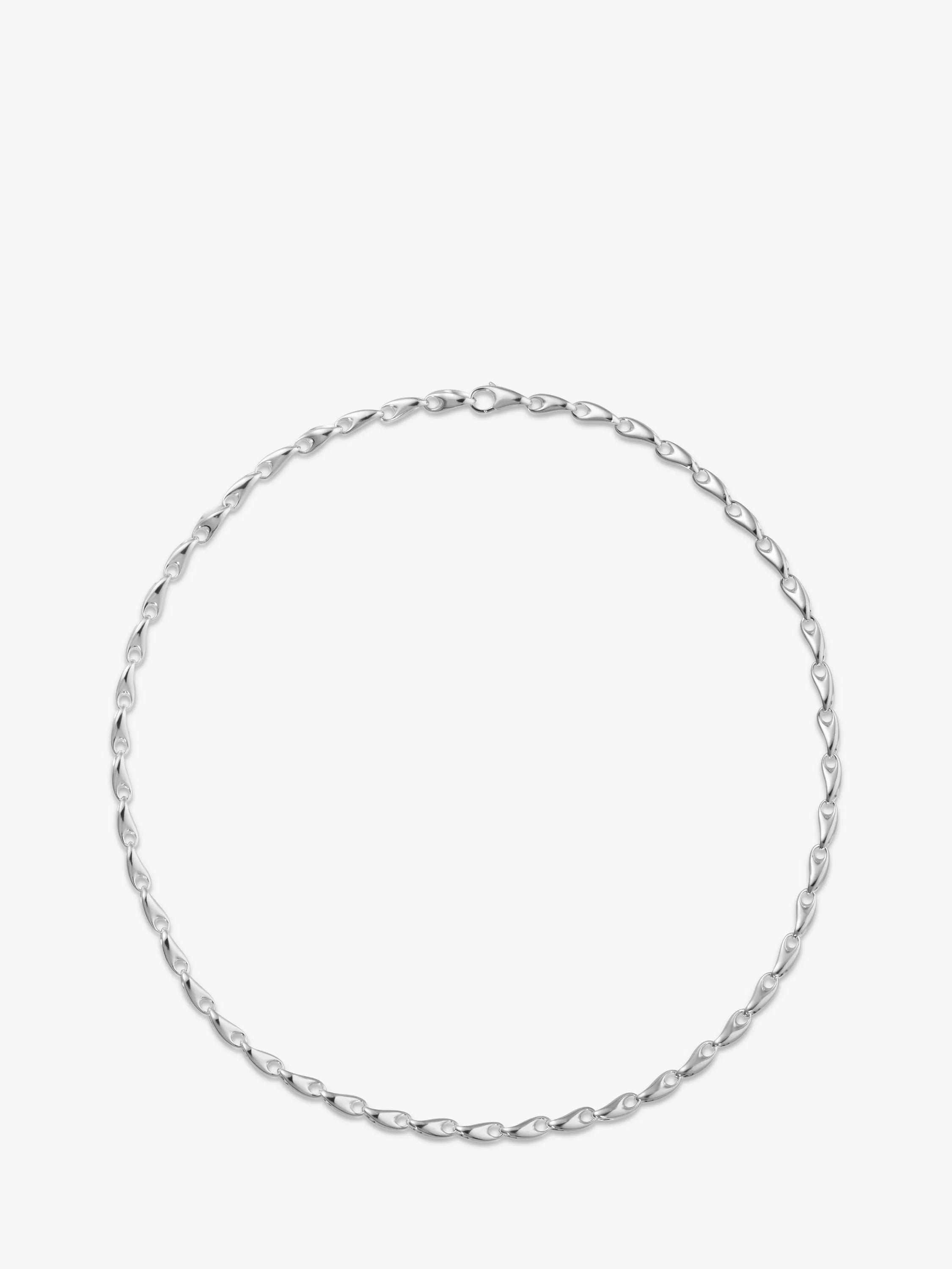Georg Jensen organic links chain necklace silver - British product