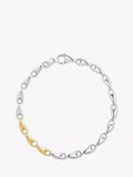 Georg Jensen Organic Links mixed metal chain bracelet, imported from the UK