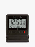Acctim travel alarm clock black with Smartlite radio controlled, UK version