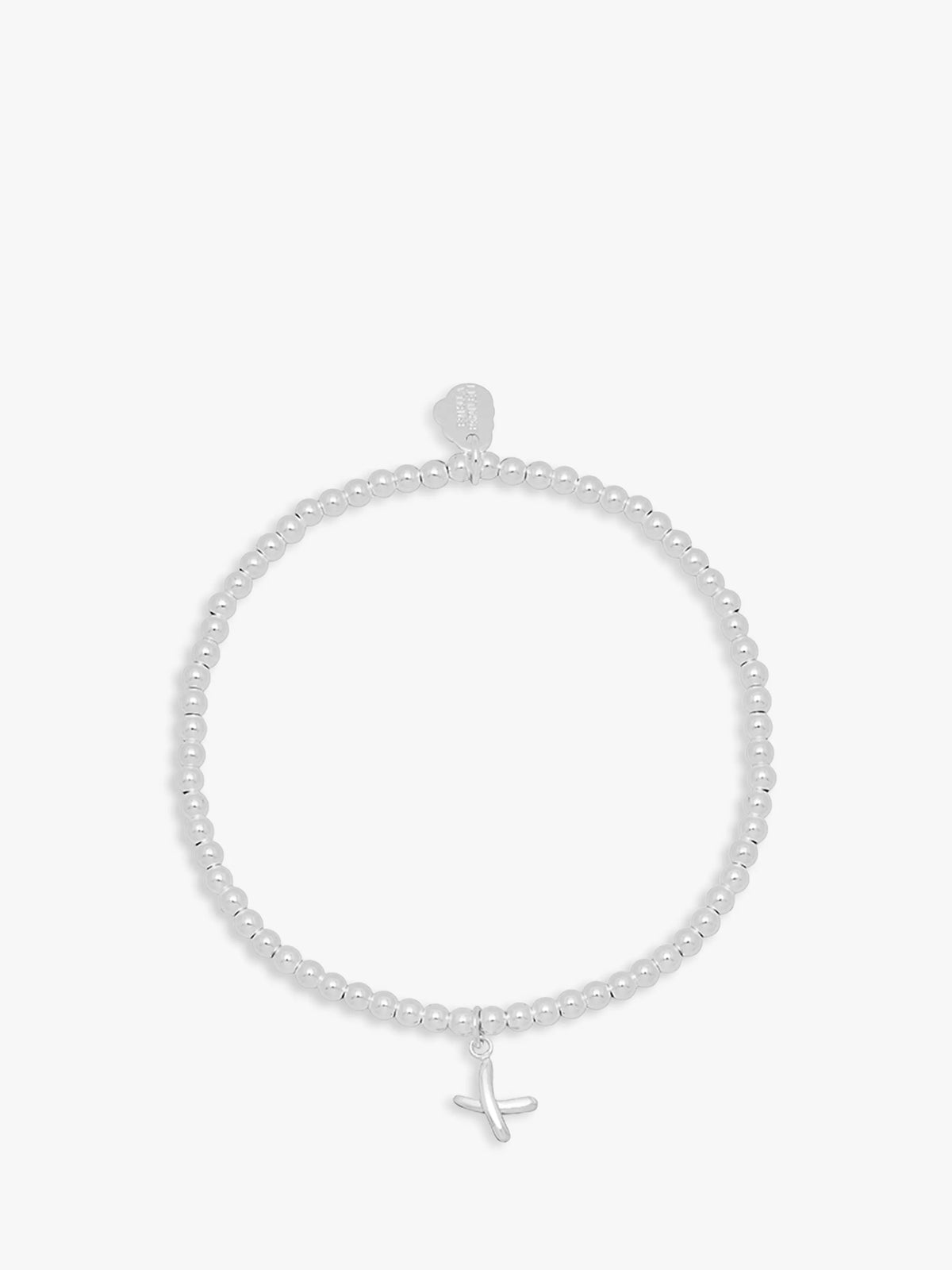 Estella Bartlett silver beaded kiss bracelet, imported from the UK