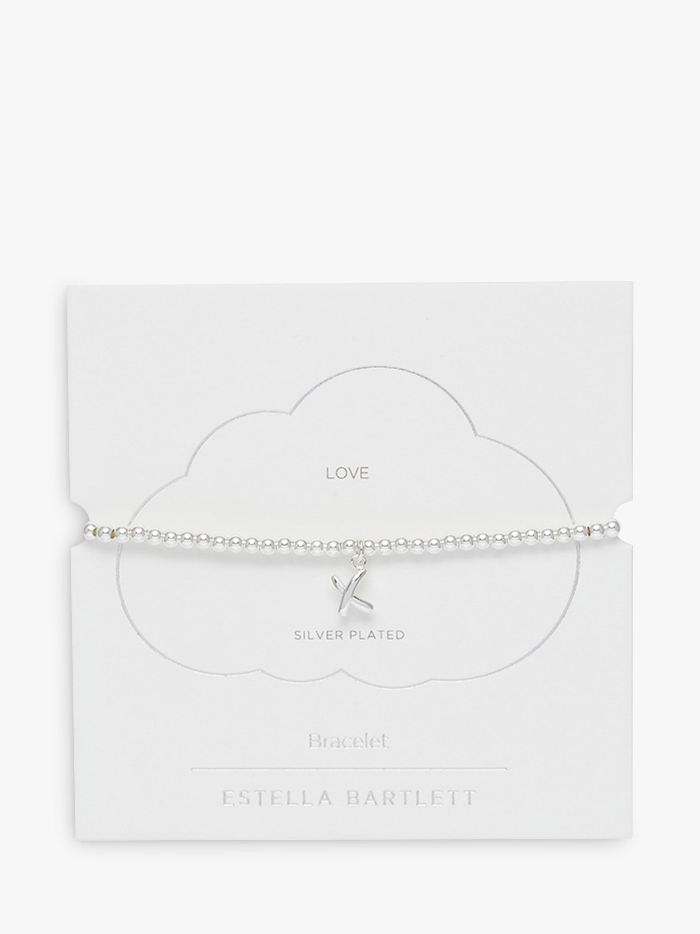 Estella Bartlett silver beaded kiss bracelet, imported from the UK