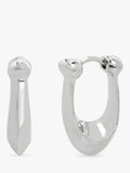 Coach Signature C Huggie Hoop Earrings, Rhodium
