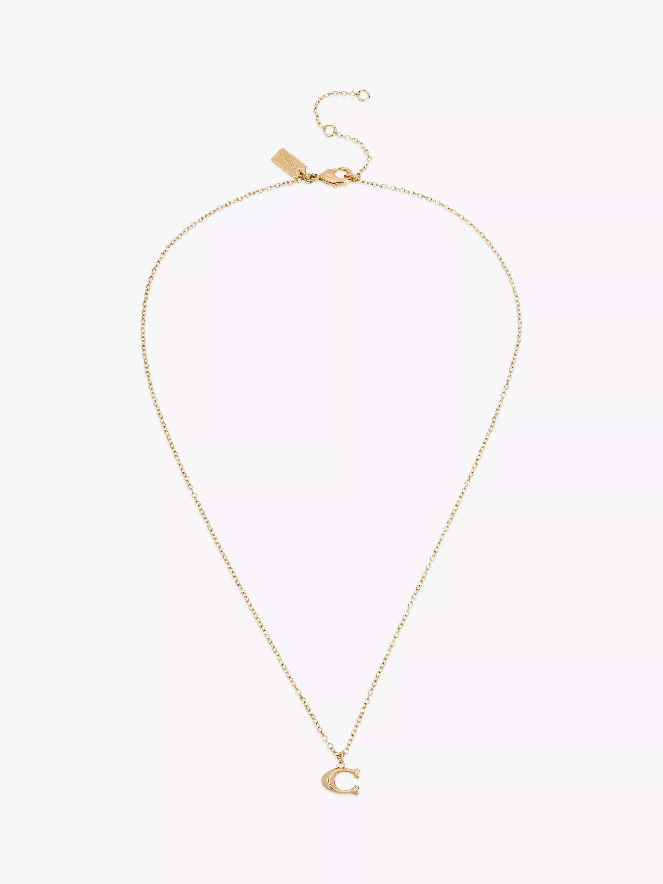 Coach Signature C gold pendant necklace, imported from the UK