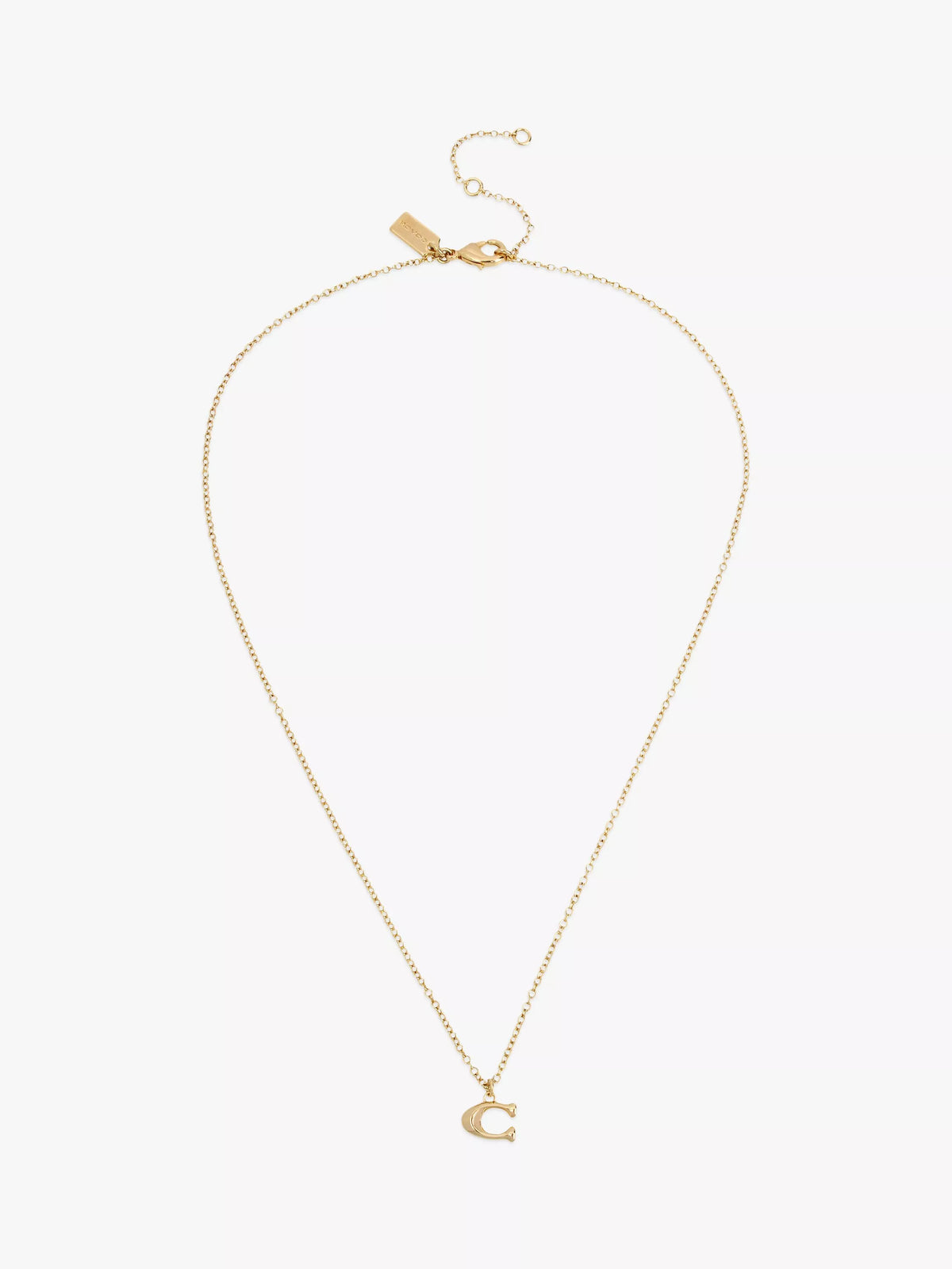 Coach Signature C gold pendant necklace, imported from the UK
