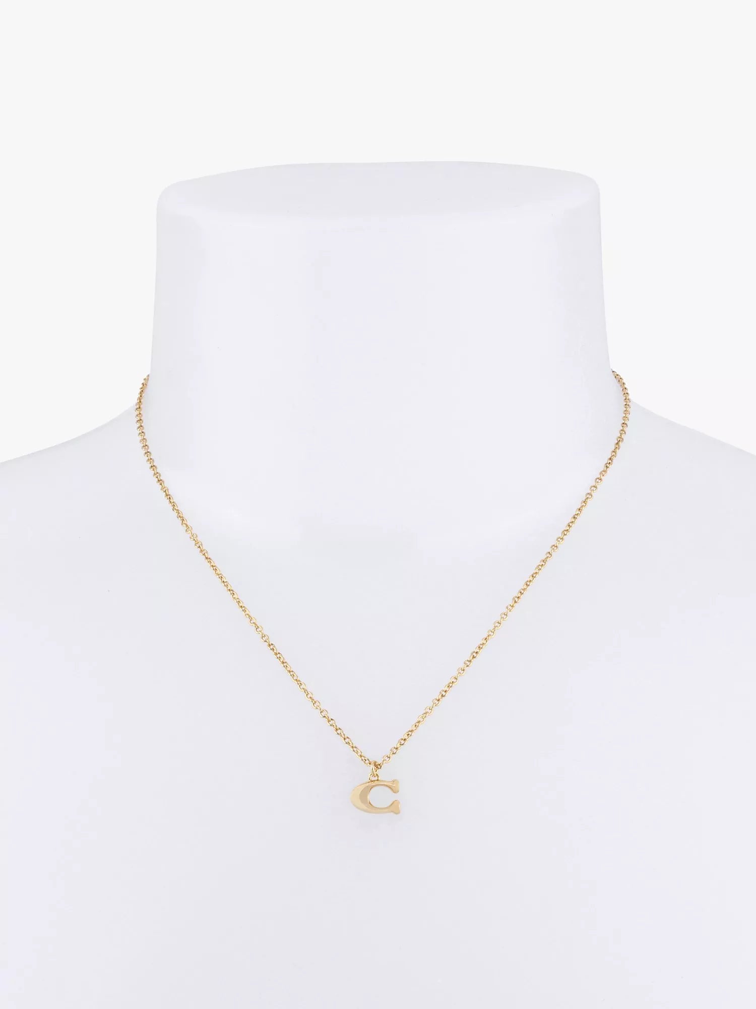 Coach Signature C gold pendant necklace, imported from the UK