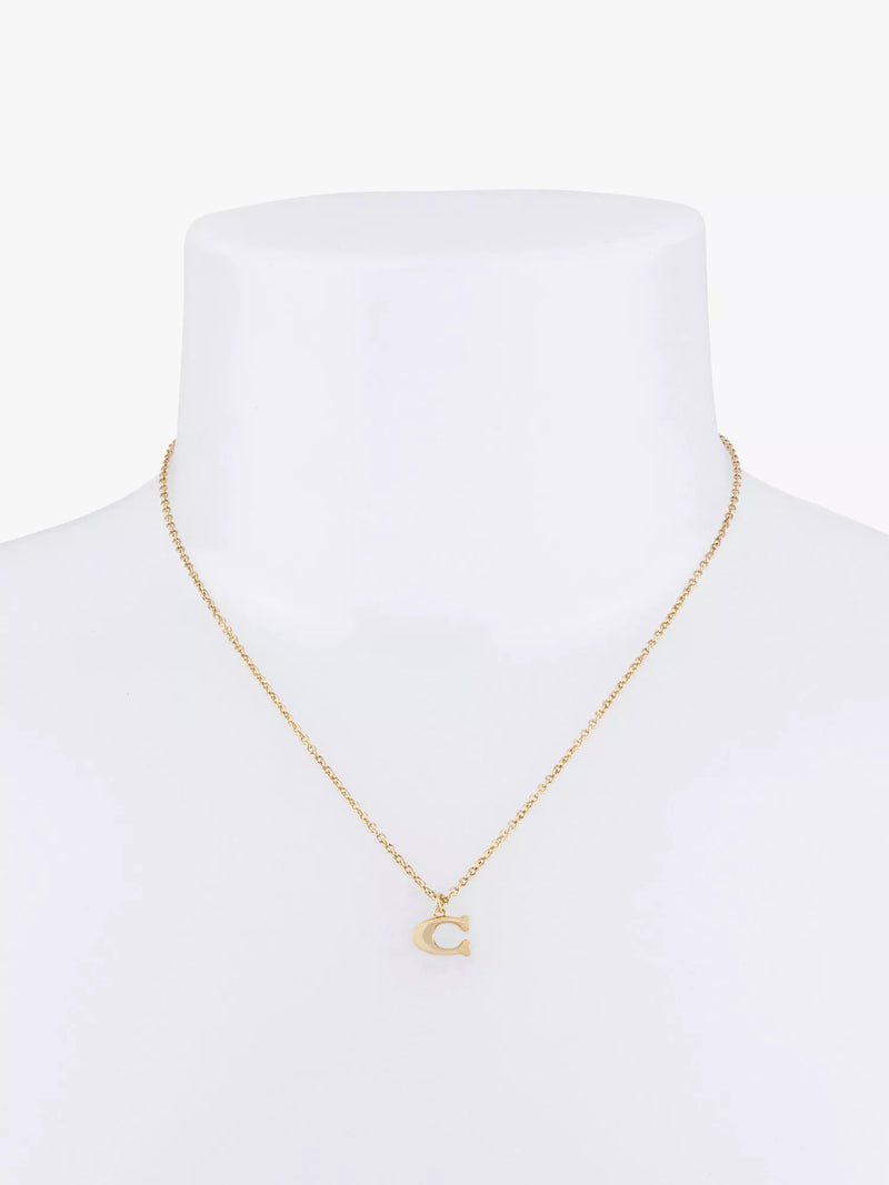Coach Signature C gold pendant necklace, imported from the UK