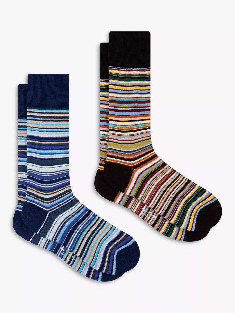 Paul Smith striped ankle socks pack of two one size (British brand)
