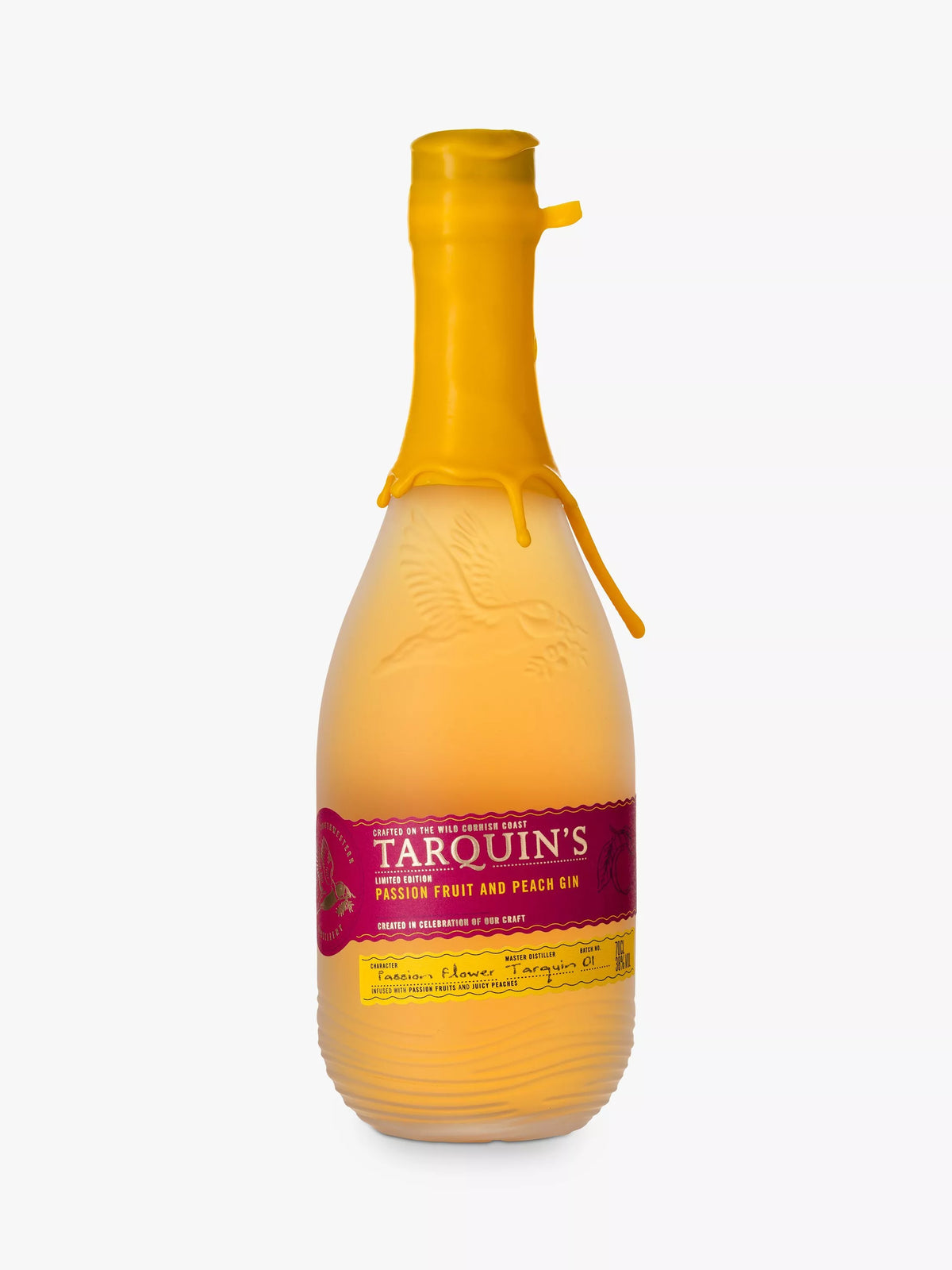 Tarquin's passion fruit and peach flavoured gin 70cl (British brand)